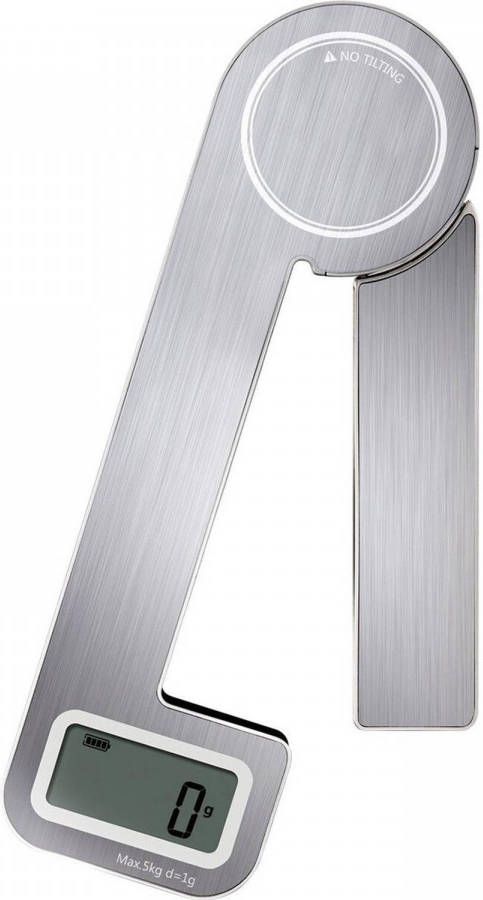 BES LED Keukenweegschaal Aigi Ninon Digitaal Lcd Display Zilver