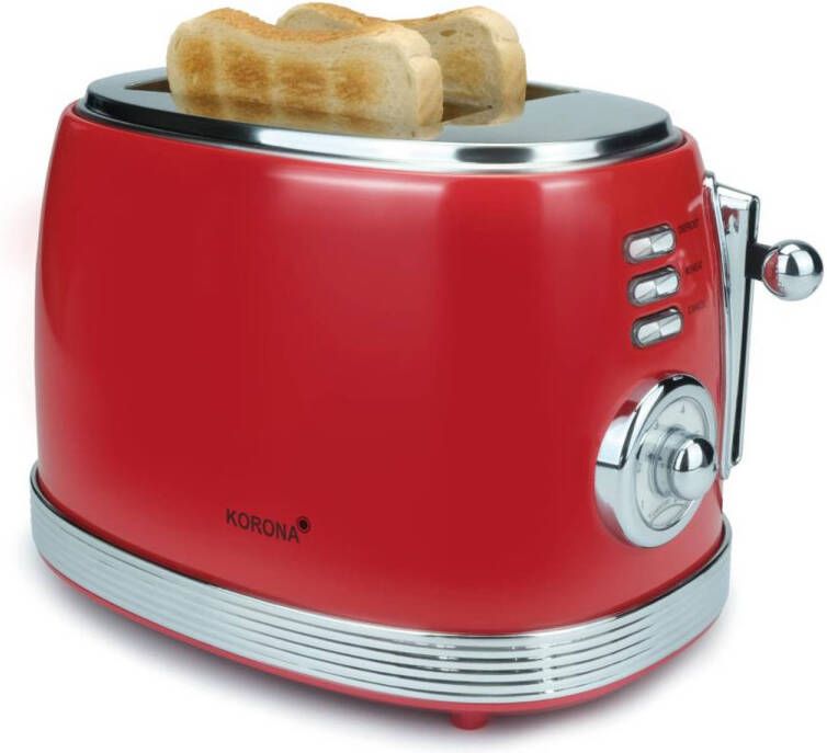 Korona 21668 Retro Broodrooster Rood