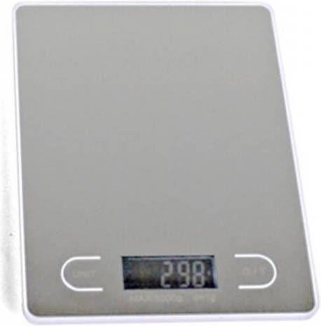 Orange85 Elektronische Keukenweegschaal Klein 5 Kg Max Wit 20x15.8 Cm Ijzer