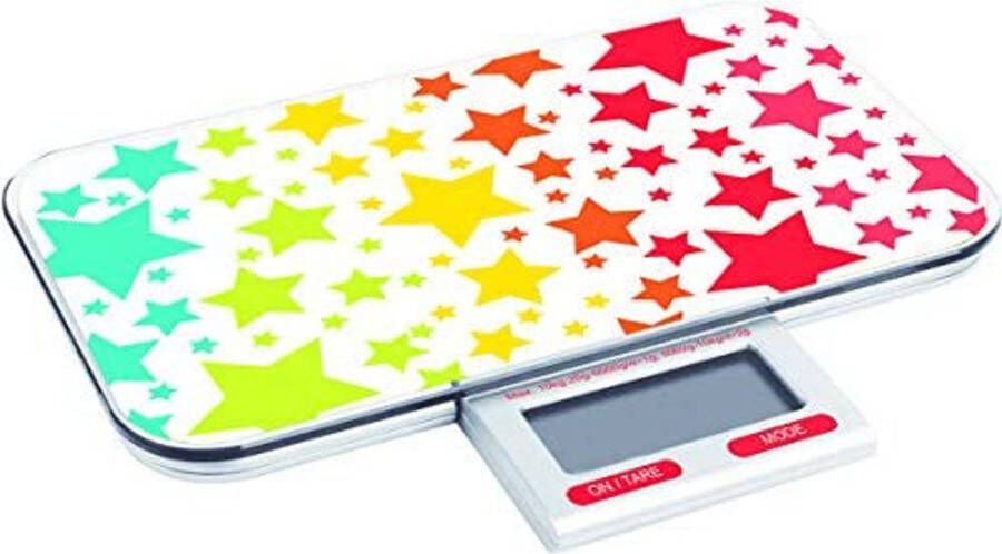 Pebbly Keukenweegschaal Slim 13 X 23 Cm Glas Wit