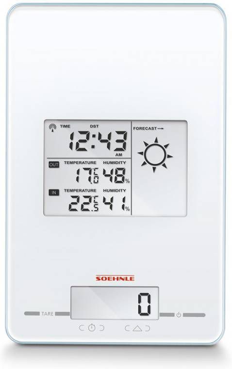 Soehnle Digitale Keukenweegschaal Page Meteo Center 5 in 1 Wit