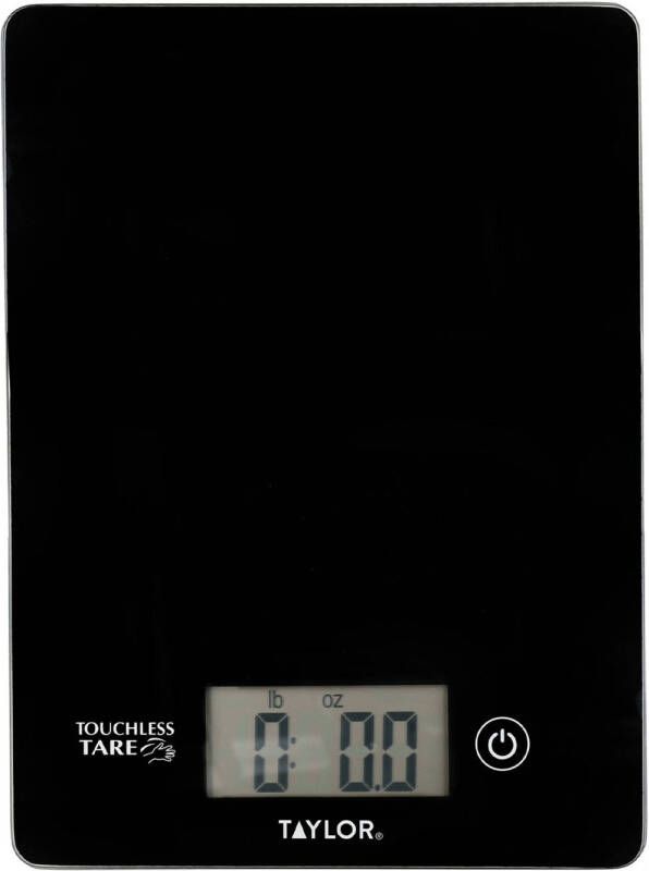 Taylor Keukenweegschaal, Digitaal, Contacloze Tarra, 5 KG, Zwart T