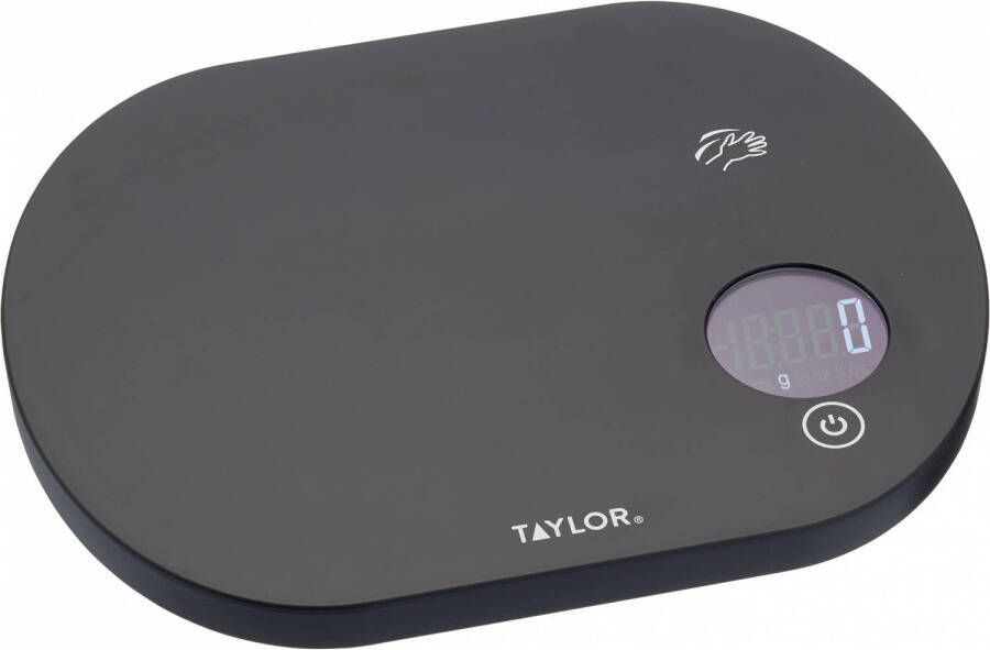 Taylor Pro Keukenweegschaal 22 X 17 X 2, 5 Cm Rvs Zwart