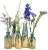 QUVIO Glazen vazen met patroon geel/blauw online kopen