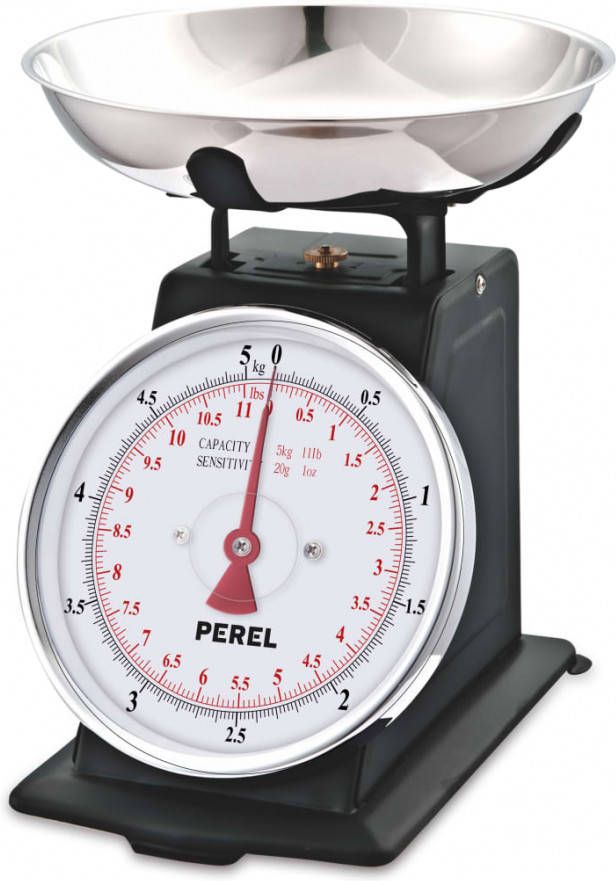 Perel Keukenweegschaal Analoog 20, 8 X 22 Cm Staal