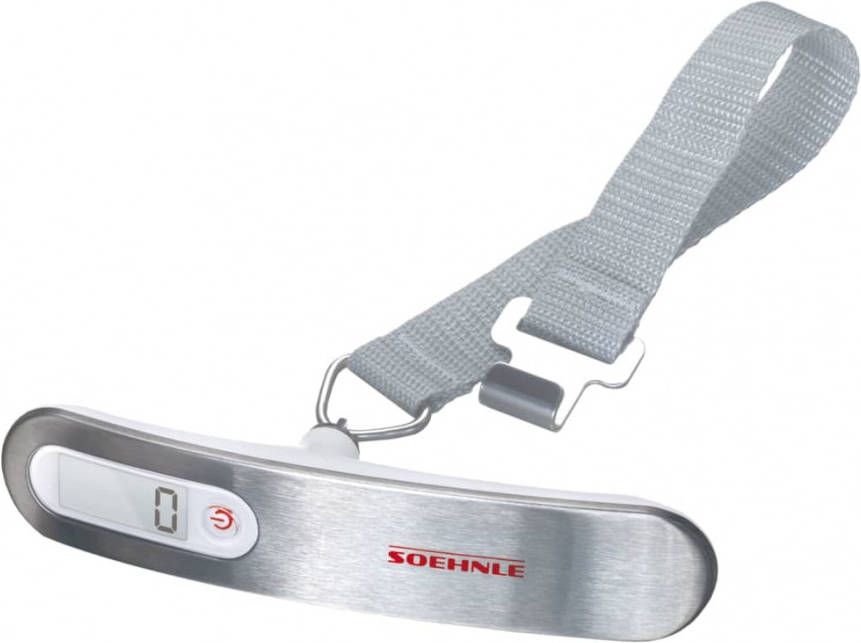 Soehnle Handweegschaal draagbaar digitaal 50 kg zilverkleurig